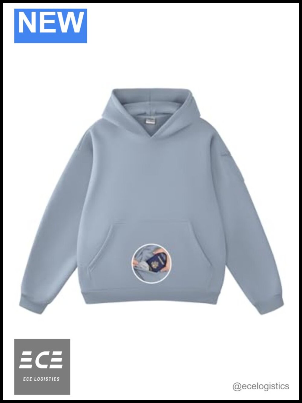 Oversized Heavyweight Fleece Hoodie Pullover Sweatshirt with Hidden Pockets